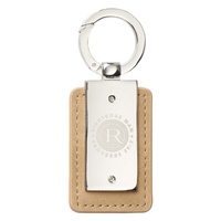 Righteous Man Silver and Tan Key Ring in Gift Tin - Proverbs 20:7