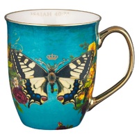 Hope Teal Butterfly Ceramic Mug - Isaiah 40:31