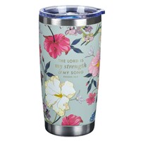 My Strength and My Song Stainless Steel Travel Tumbler - Exodus 15:2