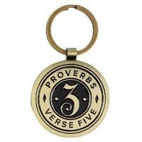 Proverbs 3:5 Brass Metal Keychain