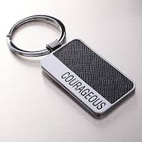 Metal Keyring - Courageous