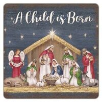 Coaster Set Pack of 4: A Child Is Born (Christmas)