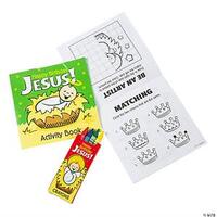 Happy Birthday Jesus Activity Sets (Activity Book + Crayons)