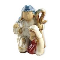 Nativity Figurine Glazed Porcelain: Holy Family