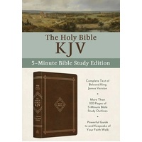 The Holy Bible KJV: 5-Minute Bible Study Edition [Classic Hickory]