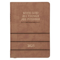 2025 12-month Executive Planner Fawn: All Things Are Possible (Matthew 19:26)